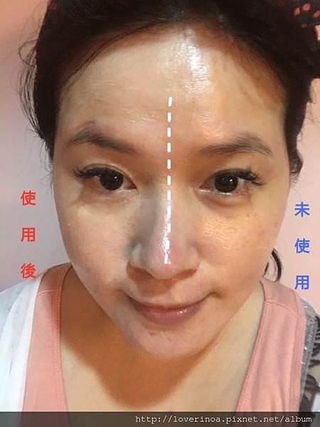 上妝一半臉比較